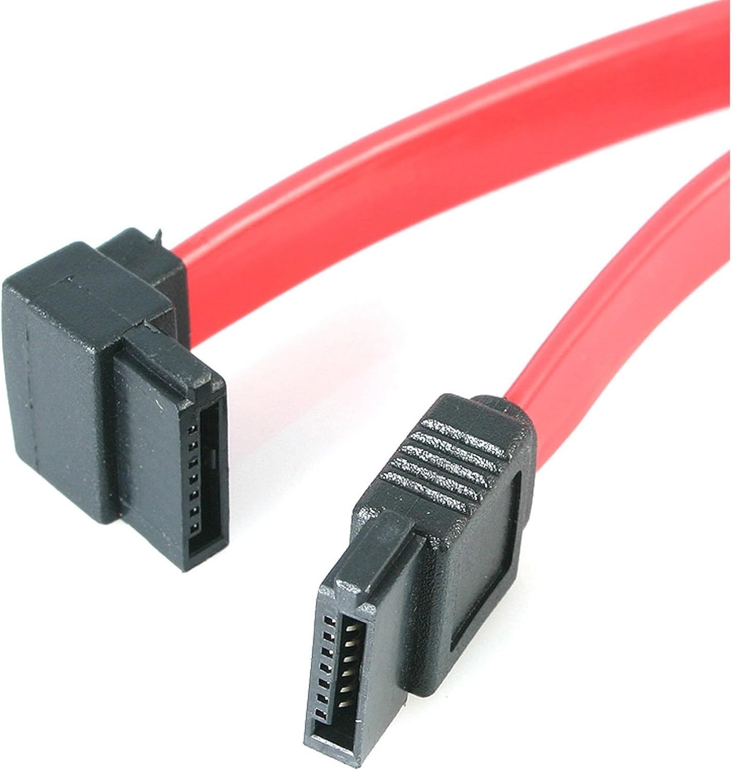Cable de datos HDD SATA 2.0 acodado 45 cm Rojo