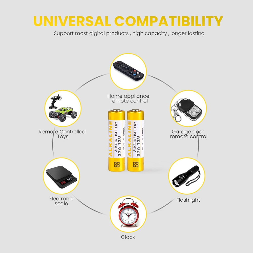 1x PILA ALKALINA 12V 27A LRV08 GP27 MN21 V27GA LR27A L1028 - Imagen 7