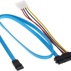 SFF-8482 7 Pin SATA Serial a SAS 29 Pines & cable de alimentacion de 4 pines molex 70cm