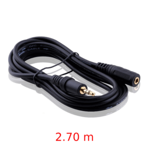 CABLE ALARGADOR AUDIO JACK 3,5mm (macho – hembra)  AURICULARES 2.70m