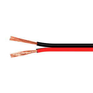 1x metro Cable alimentacion paralelo rojo negro RVB2X0.5MM