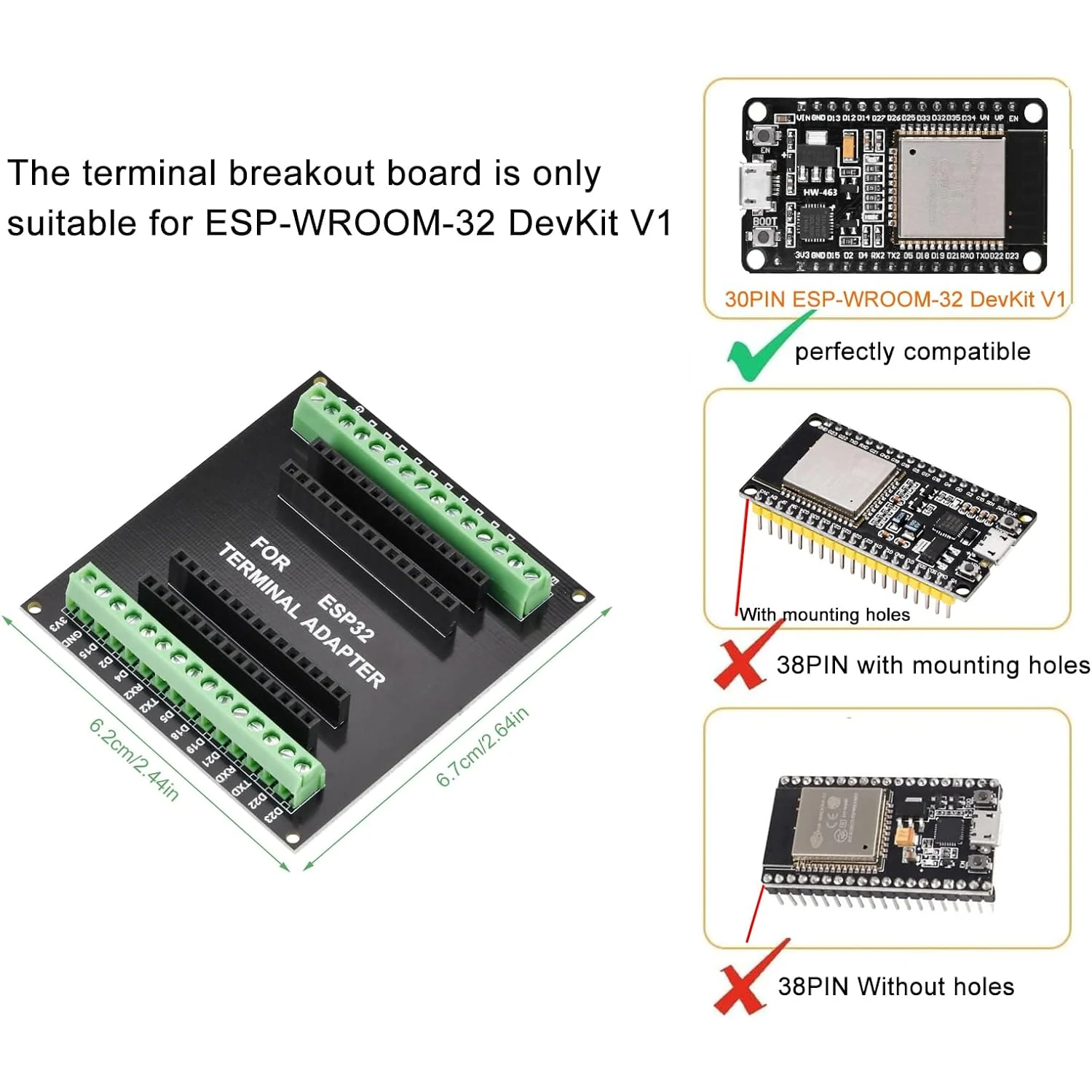 Placa de Expansión Screw Shield para ESP32 de 30 Pines - Imagen 5