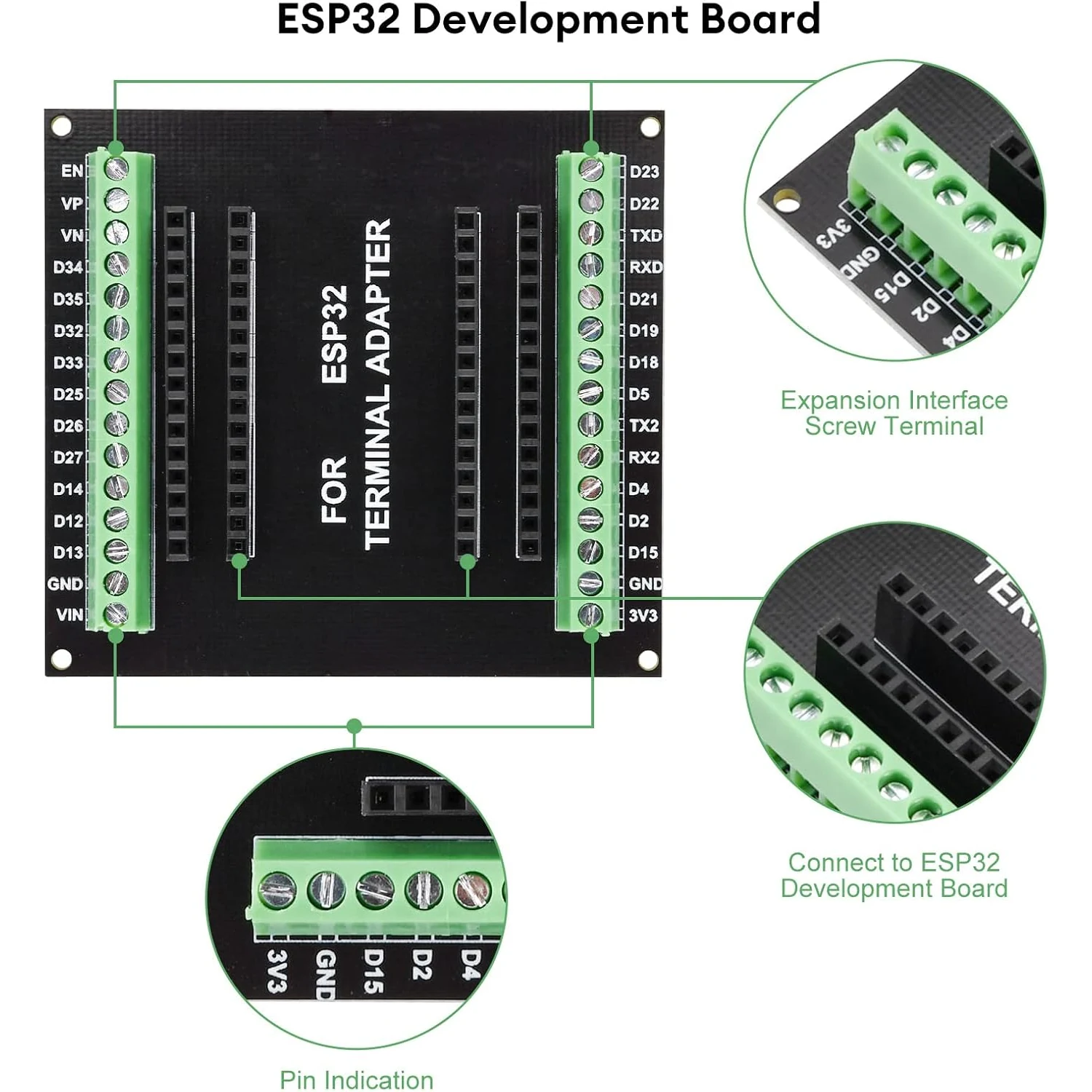 Placa de Expansión Screw Shield para ESP32 de 30 Pines - Imagen 6