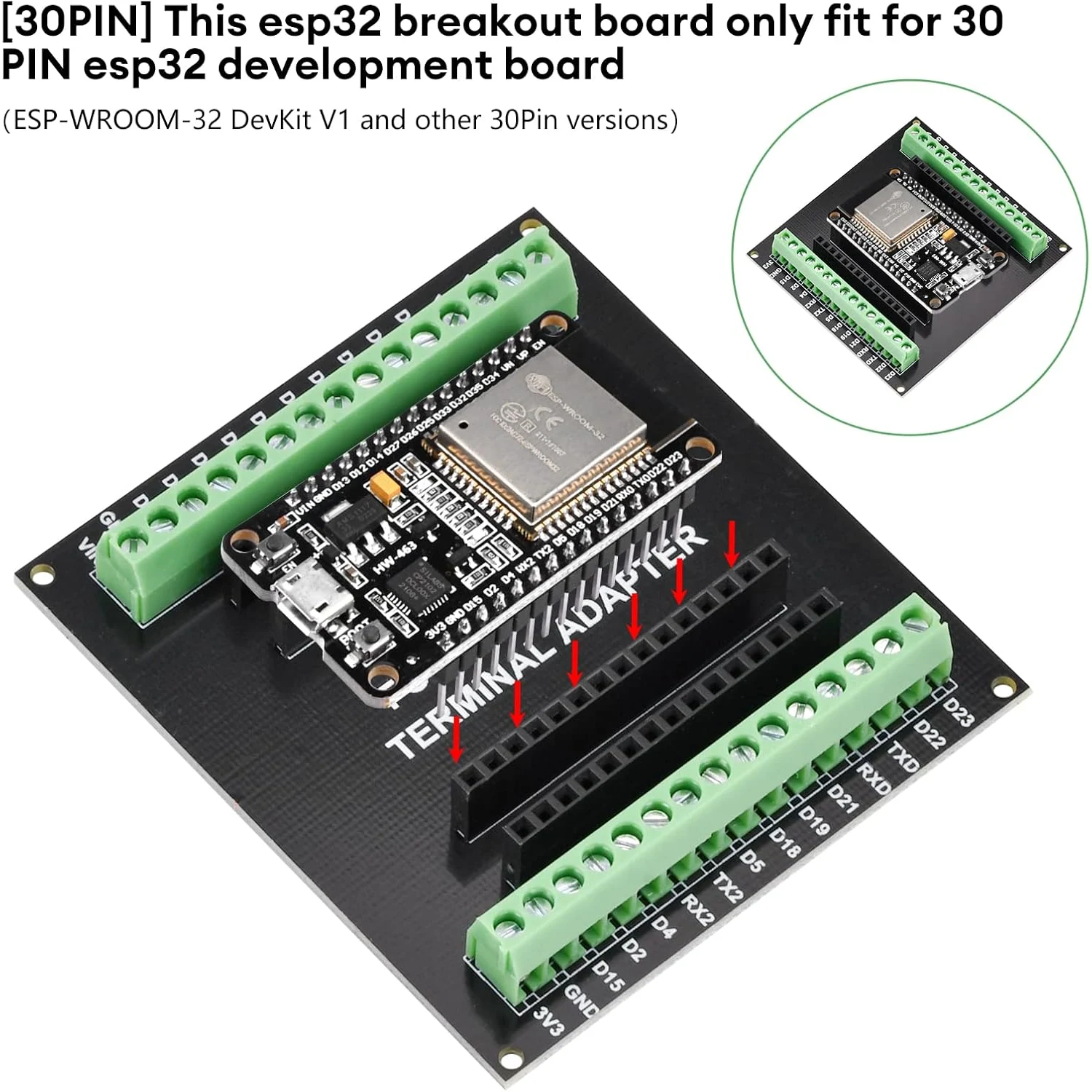 Placa de Expansión Screw Shield para ESP32 de 30 Pines - Imagen 8