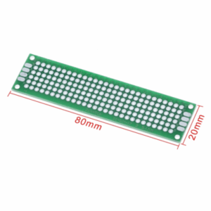 Placa PCB 2x8cm Perforada Doble Cara 2,54mm Prototipo