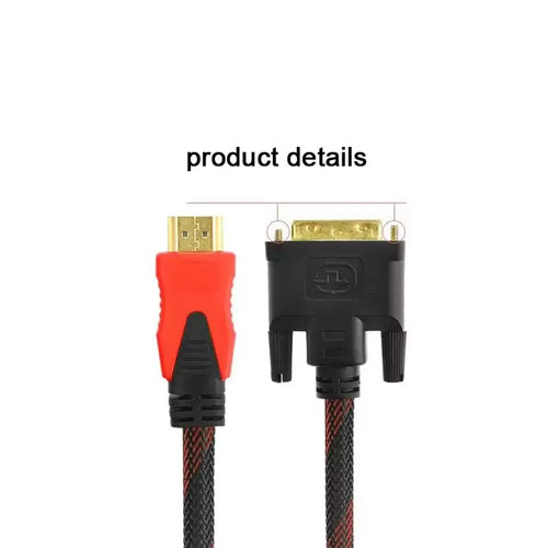 Cable Adaptador HDMI Macho a DVI 24+1 Macho 1,5m Conectores Dorados REF2195 - Imagen 3
