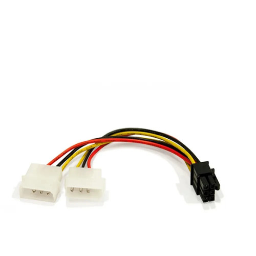 CABLE ALIMENTACIÓN TARJETA GRAFICA PCI EXPRESS 6 PINES HEMBRA A 2X MOLEX LP4 REF2253