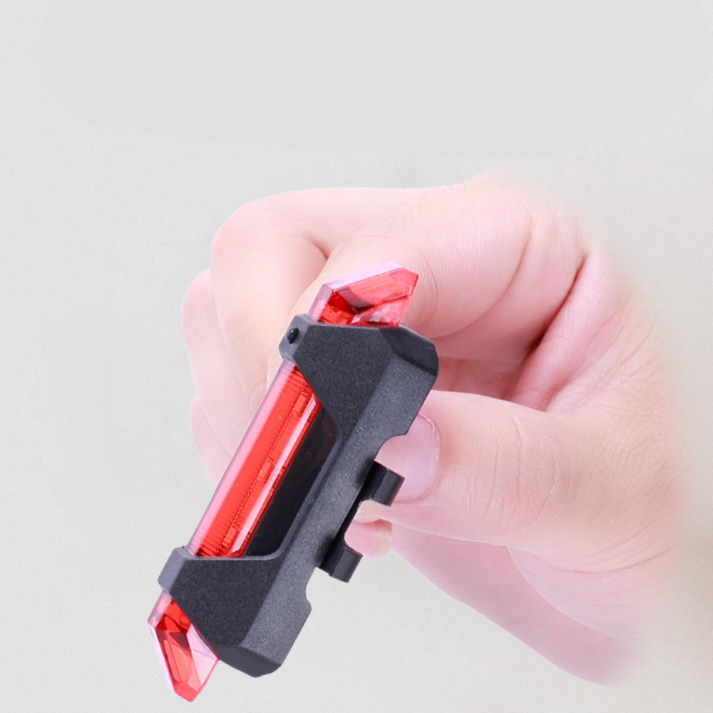 Luz 5 LED trasera para bicicleta con reflectante bateria interna waterproof Rojo - Imagen 3