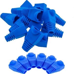 10x Pack Fundas Conectores Ethernet RJ45 de Red, Alta Calidad Clavija Azul