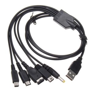 5 en 1 Cable de Carga USB psp / ndsl / 3ds / gba sp / nds Cargador 115cm REF2133