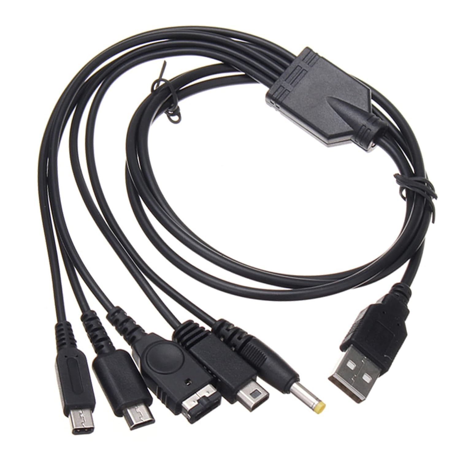5 en 1 Cable de Carga USB psp / ndsl / 3ds / gba sp / nds Cargador 115cm REF2133