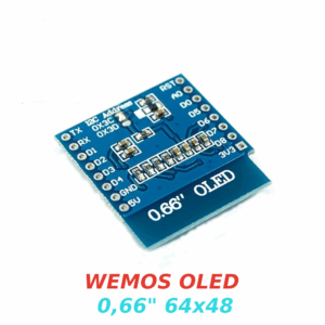 Modulo Shield OLED 0.66” 64×48 para WeMos D1 mini WiFi ESP8266 i2c