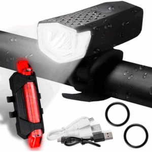 Luz LED trasera delantera bicicleta con reflectante bateria interna waterproof