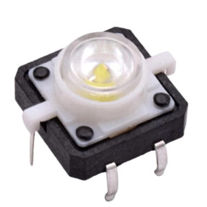 Pulsador interruptor momentaneo NO 12x12x7mm con LED BLANCO