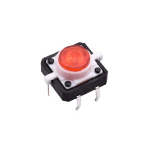 Pulsador interruptor momentaneo NO 12x12x7mm con LED ROJO