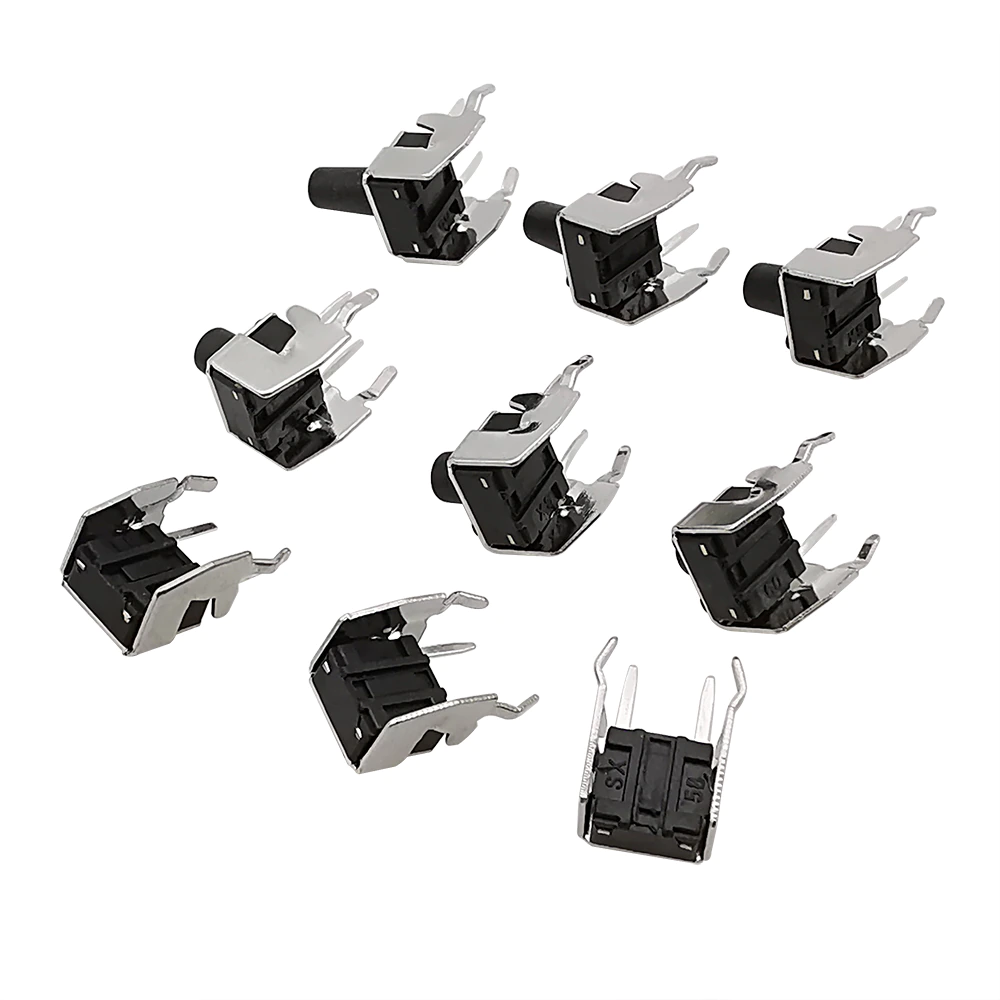 10X PULSADOR TACTIL MICRO INTERRUPTOR ANGULO RECTO CON STENT SOPORTE 6X6X4.3MM - Imagen 4