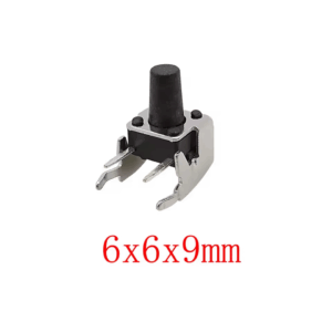 10X PULSADOR TACTIL MICRO INTERRUPTOR ANGULO RECTO CON STENT SOPORTE 6X6X9MM