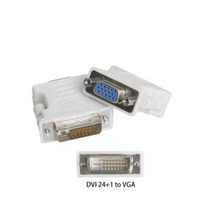 ADAPTADOR CONVERSOR VIDEO DVI-D 24+1 PINES MACHO A VGA HEMBRA 15 PIN