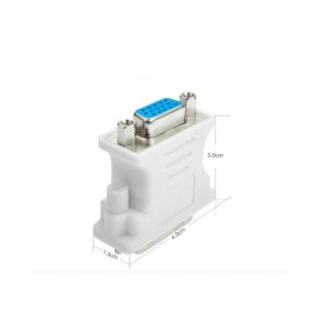 ADAPTADOR CONVERSOR VIDEO DVI-D 24+1 PINES MACHO A VGA HEMBRA 15 PIN