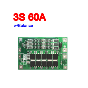 BMS 3s 60A (Balance edition) Modulo proteccion bateria litio 18650 12.6V