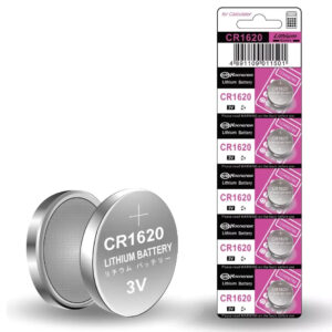 5x Pila boton bateria original Litio CR1620 3V DL1620 ER1620 GPR1620 Koonenda