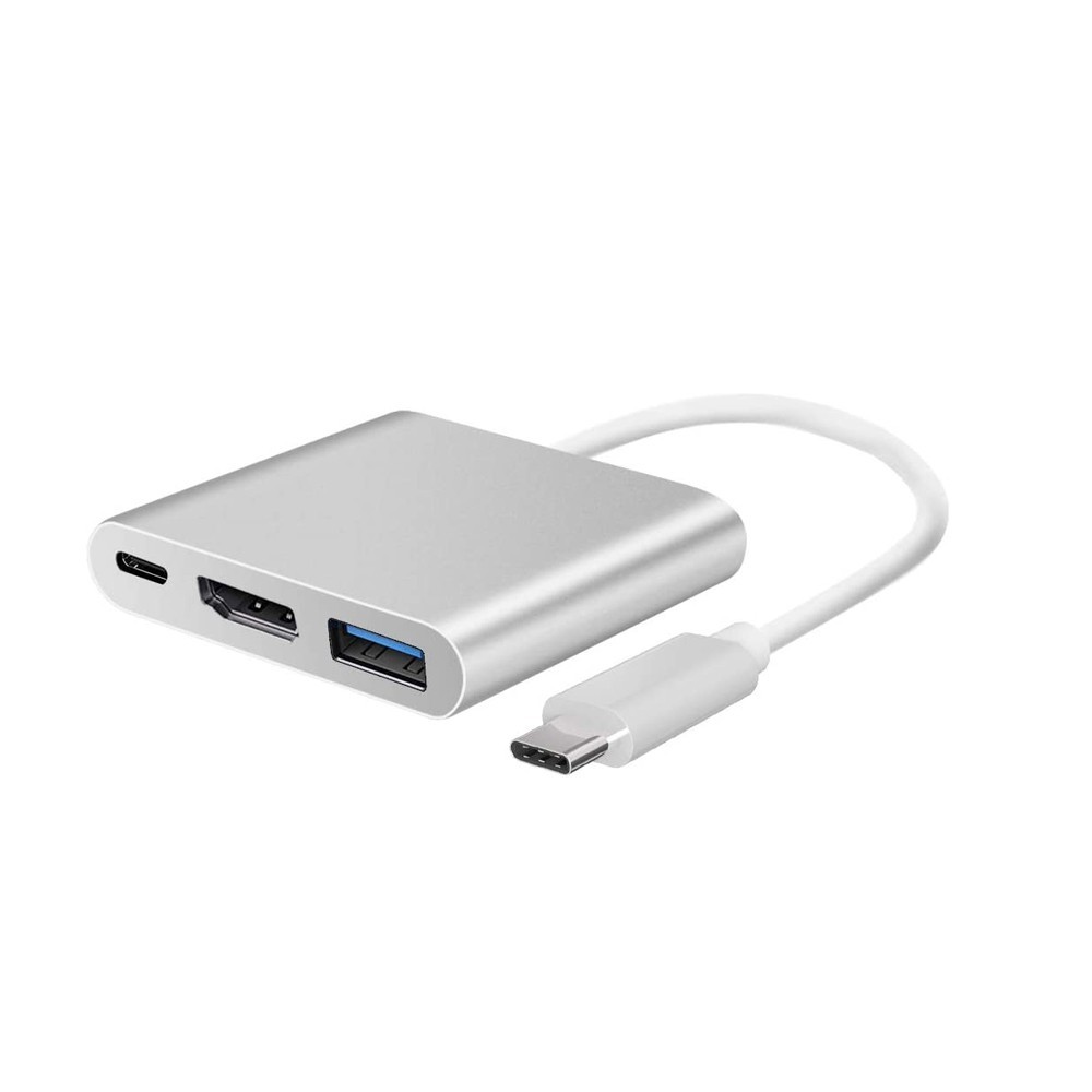 USB C a HDMI Adaptador 4K + USB 3.0 + Carga PD Tipo C