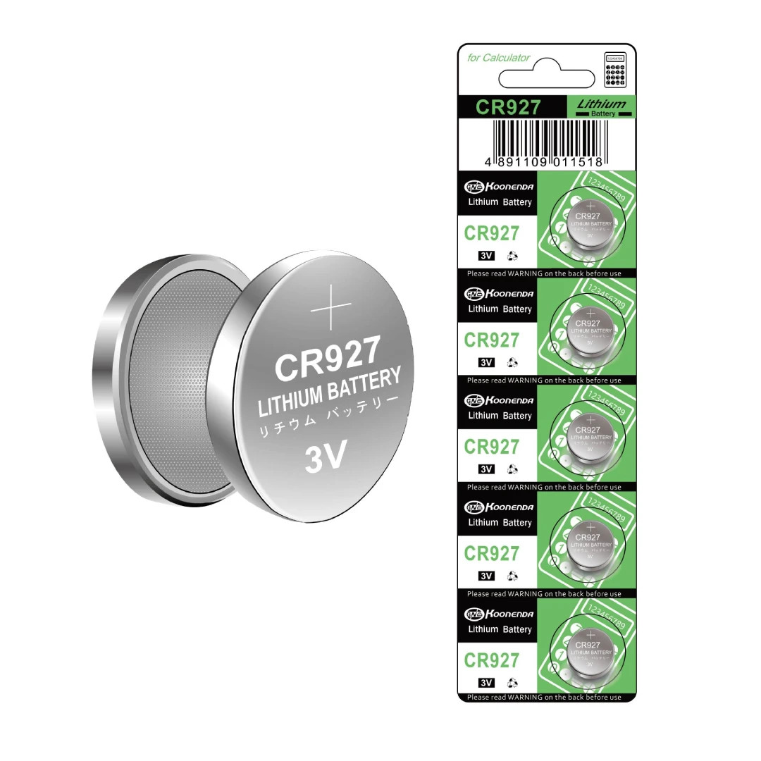 5x Pila de boton bateria original Litio CR927 3V Koonenda