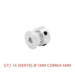 1x GT2 POLEA DENTADA 16 DIENTES ORIFICIO 5 MM CORREA 6 MM IMPRESORA 3D CNC