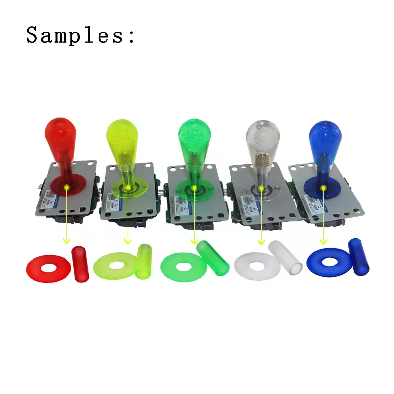 Tubo y arandela protector palanca joystick arcade translucida Azul - Imagen 2