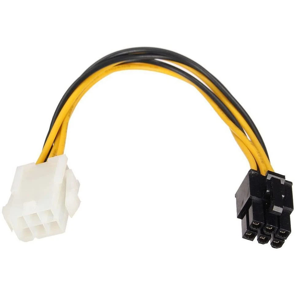 Cable extension alimentacion GPU PCI express 6 pin Macho Hembra 18cm REF2118