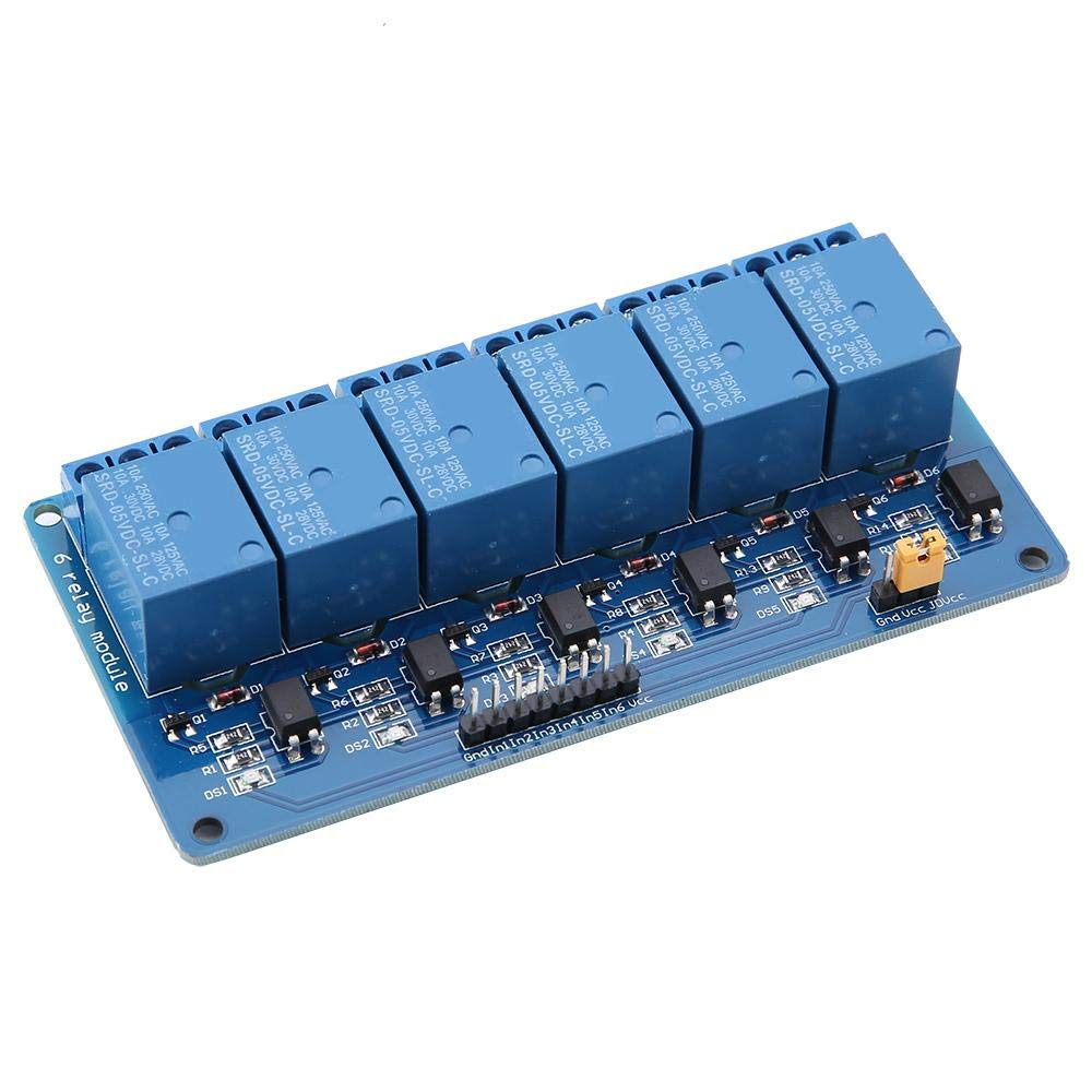 MODULO 6 RELES 5V ARDUINO OPTOACOPLADOS