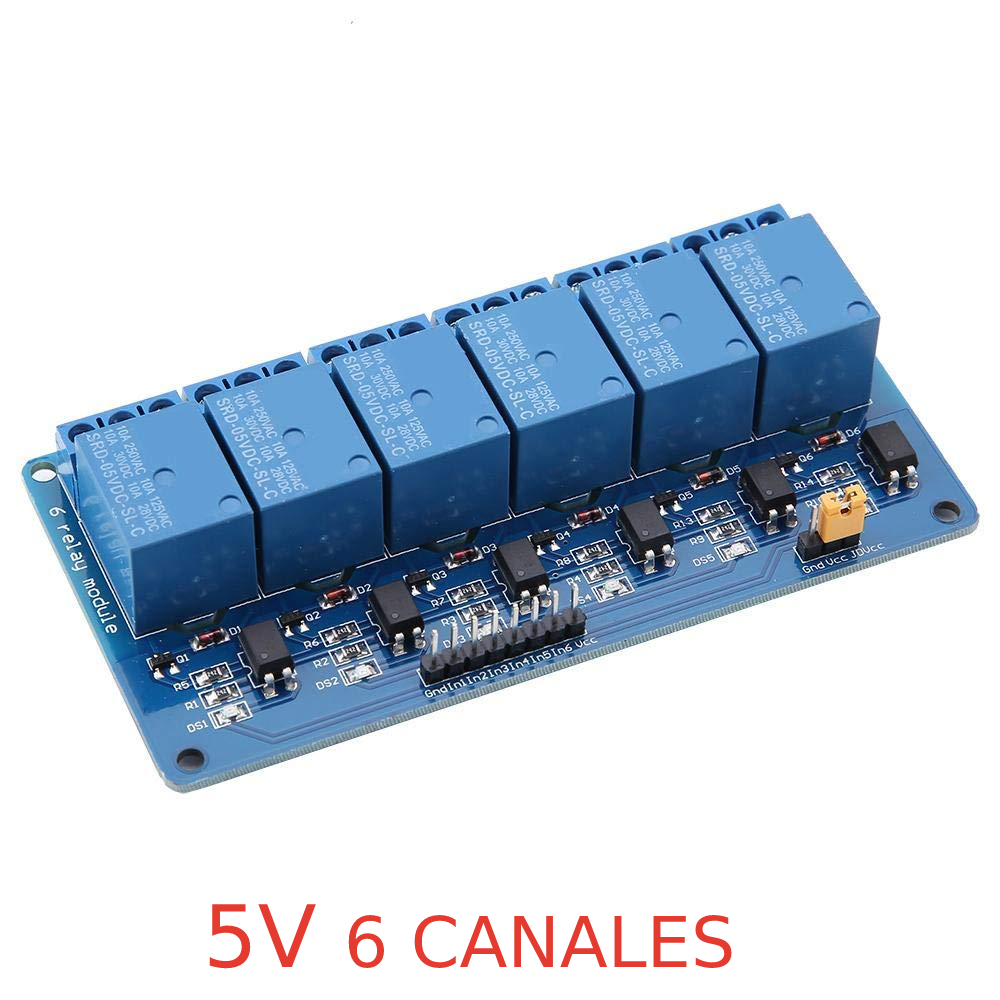 MODULO 6 RELES 5V ARDUINO OPTOACOPLADOS - Imagen 2