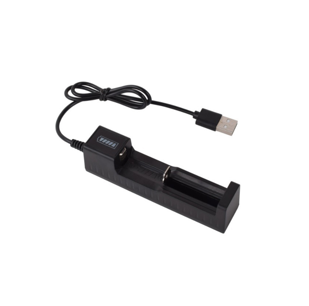 Cargador usb para pilas 18650, 16340, 14500, 10400 y 26650