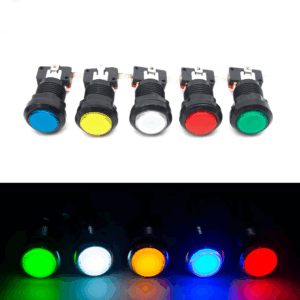 Pulsador Diy Arcade Jamma Recreativa Con Led Boton Pushbutton Iluminado Color A Elegir