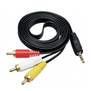 CABLE 3X RCA A JACK LARGO (17mm)  3.5MM AUDIO VIDEO