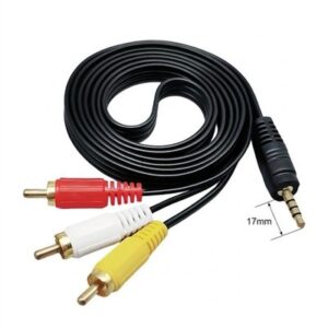 CABLE 3X RCA A JACK LARGO (17mm)  3.5MM AUDIO VIDEO
