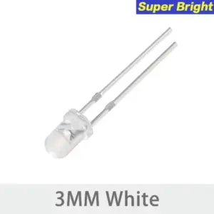 Diodo Led 3mm difuso Blanco