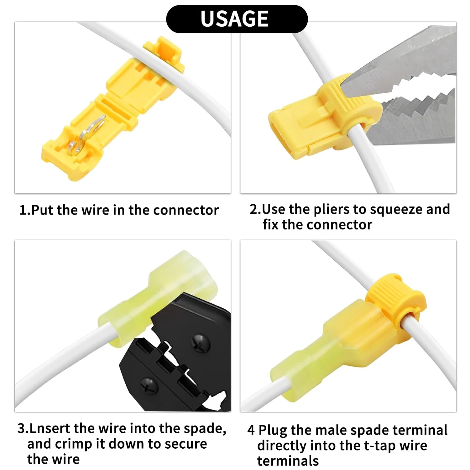 Conector de derivacion rapida T3 amarillo 2.0 a 4.0 mm2 - Imagen 3