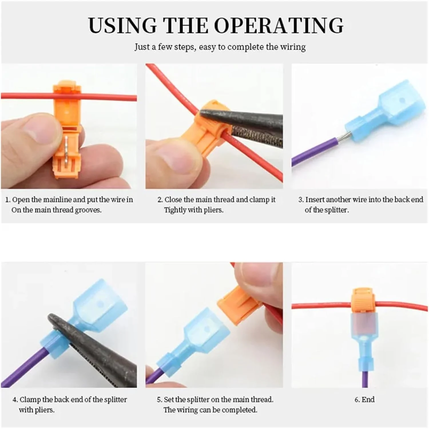 Conector de derivación rápida T5 naranja 1.5 a 2.5 mm2 - Imagen 4