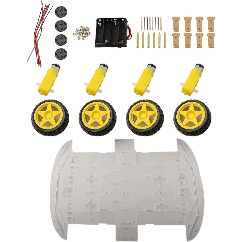 Chasis Robot Smart Car 4wd Coche 4 Ruedas Robotica Arduino - Imagen 5