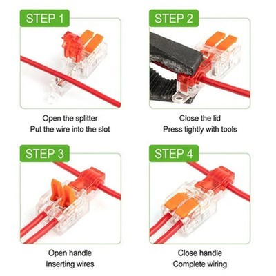 Conector de derivación rápida T2 doble palanca rojo 1.0 a 1.5 mm2 - Imagen 6