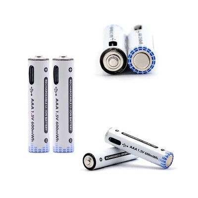 2x Pila Batería de litio recargable por USB Tipo C 1.5v AAA 600mAh - Imagen 10