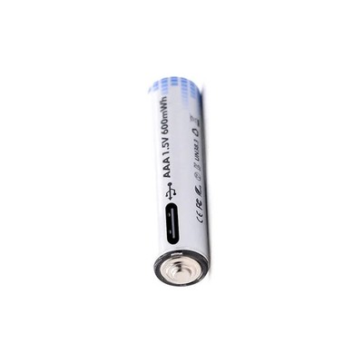 2x Pila Batería de litio recargable por USB Tipo C 1.5v AAA 600mAh - Imagen 16