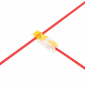 Conector de derivación rápida T1 transparente con palanca amarillo 2.5 a 4.0 mm2