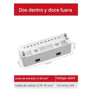Caja de distribución de empalmes 2 entradas a 12 salidas