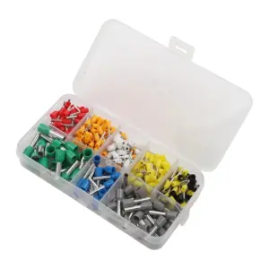 Kit de 400 punteras huecas y terminales tubulares aislados de 0.5 a 6 mm2
