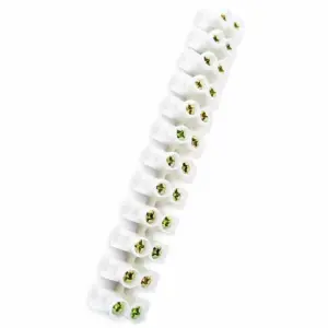 Regleta de conexión de 12 bornes 20A clemas para cable 2.5 a 4 mm2