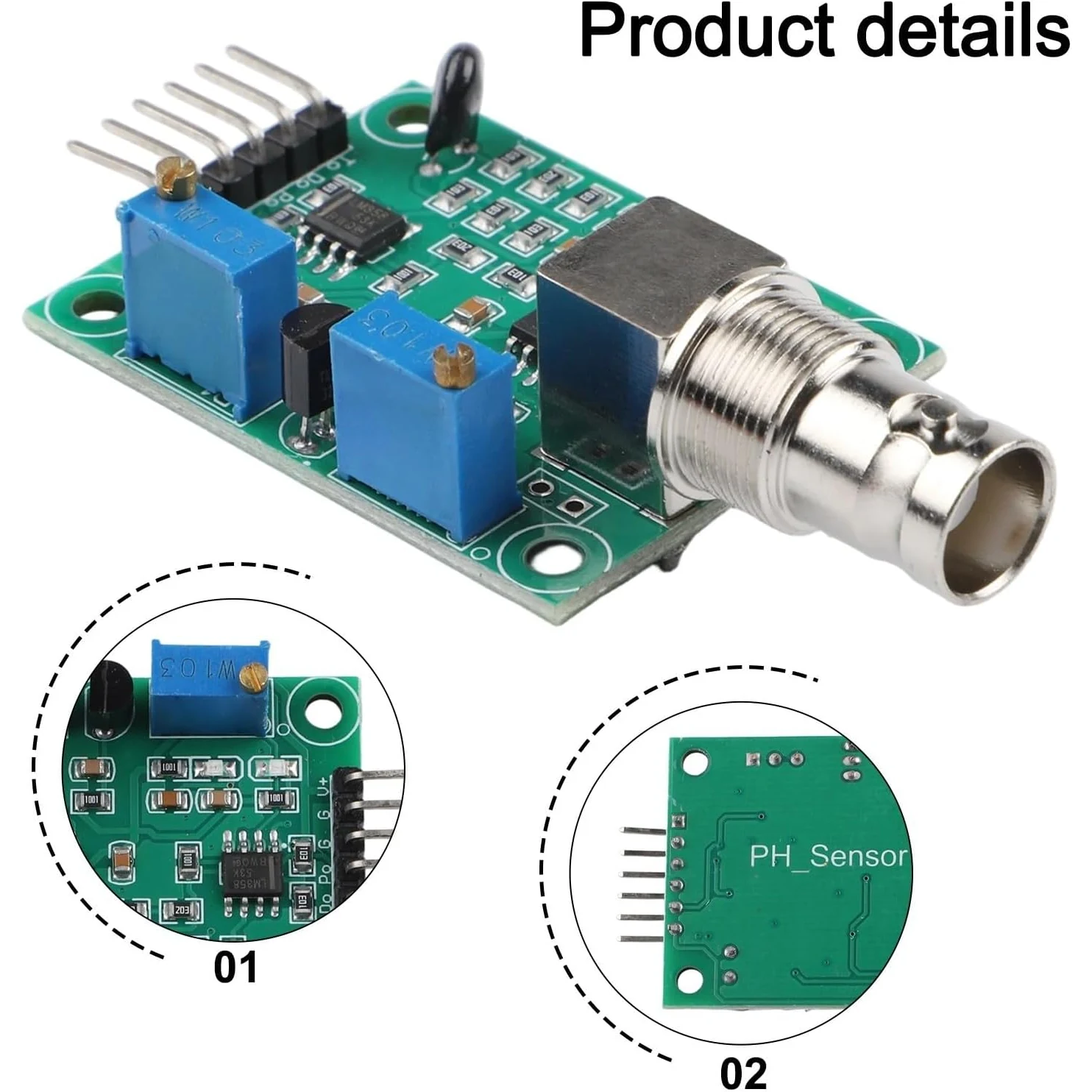 Kit Sensor de pH 0-14 con Sonda BNC y Módulo para Arduino - Imagen 4