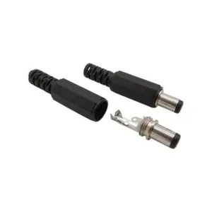 5x CONECTOR ALIMENTACION MACHO DC JACK 5,5MM X 2,5MM