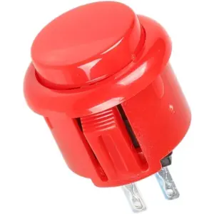 Pulsador Arcade Japones 24 mm Rojo